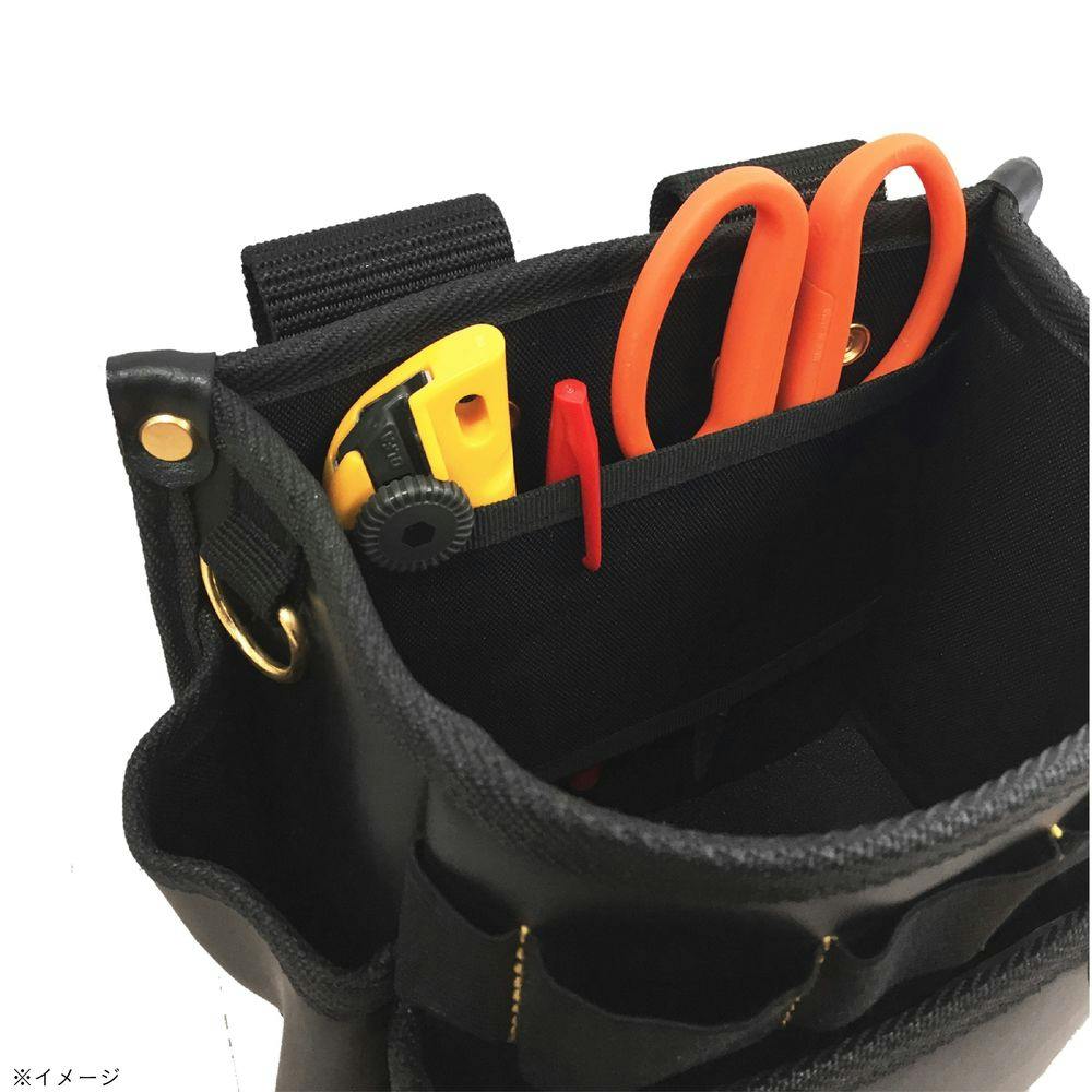 フジ矢　黒金　腰袋２段 KUROKIN フジ矢 フジヤ 腰袋2段 黒金 AB-22BG Light PU Leather