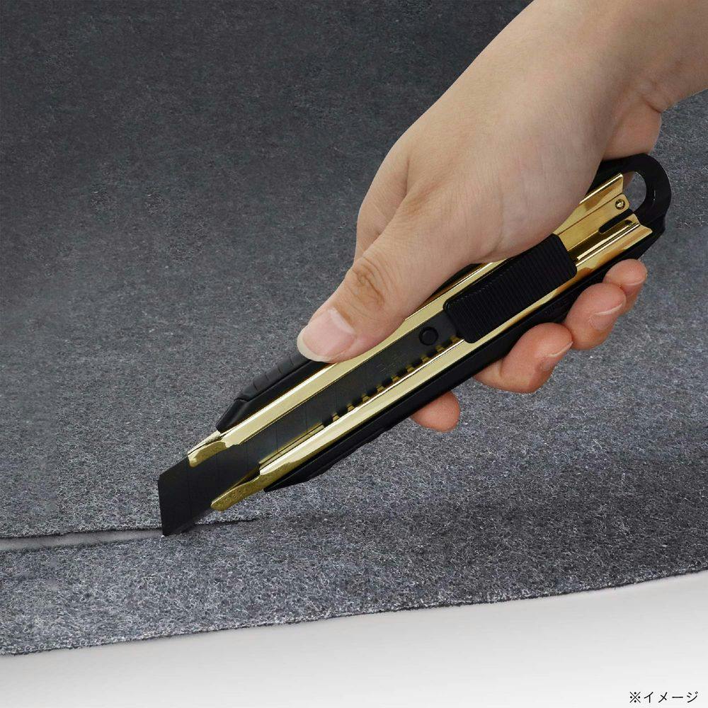 フジ矢 メタルカッターナイフ 黒金 FK02A-BG | 作業工具・作業用品