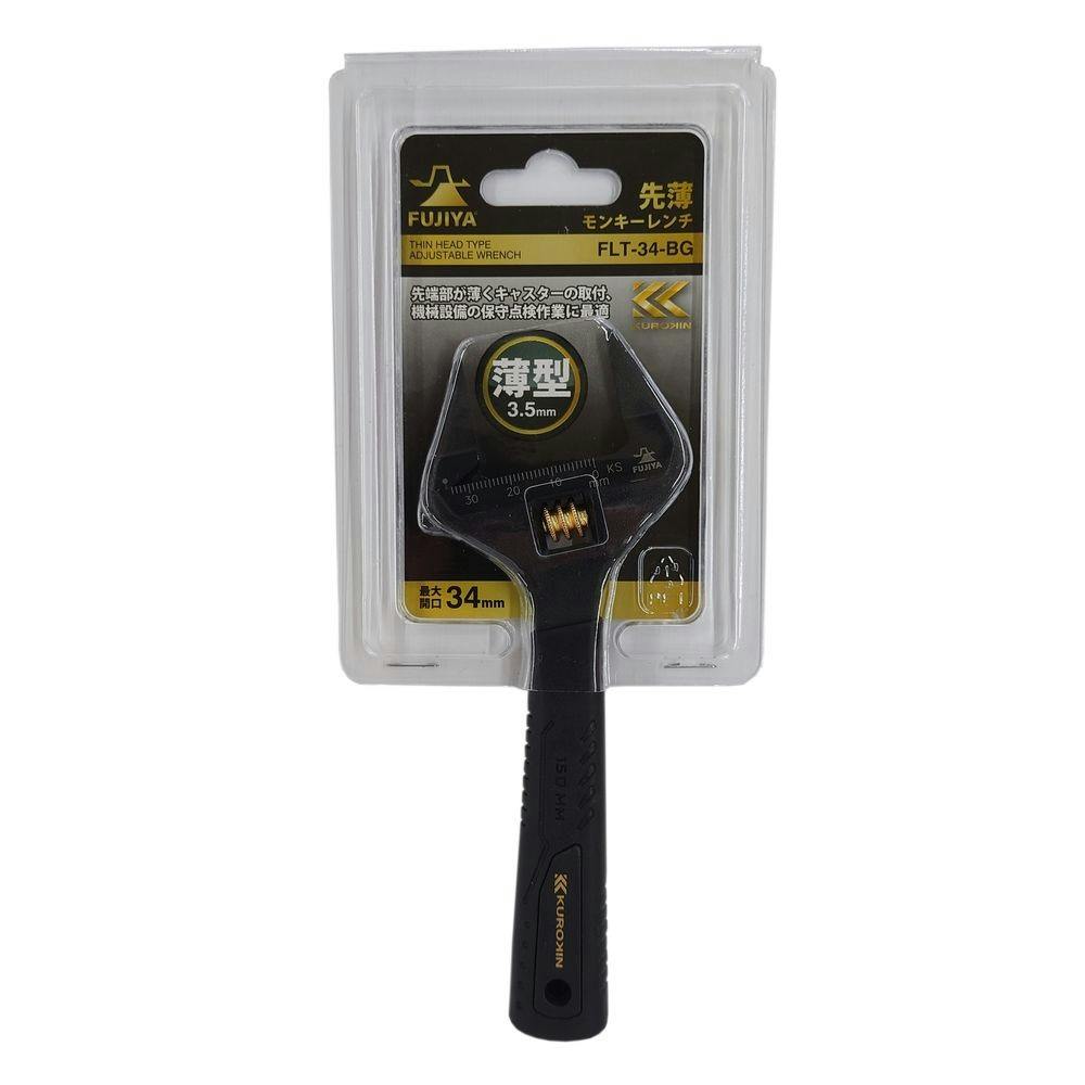 フジ矢 先薄モンキー 黒金・グリップ付 FLT-34-BG