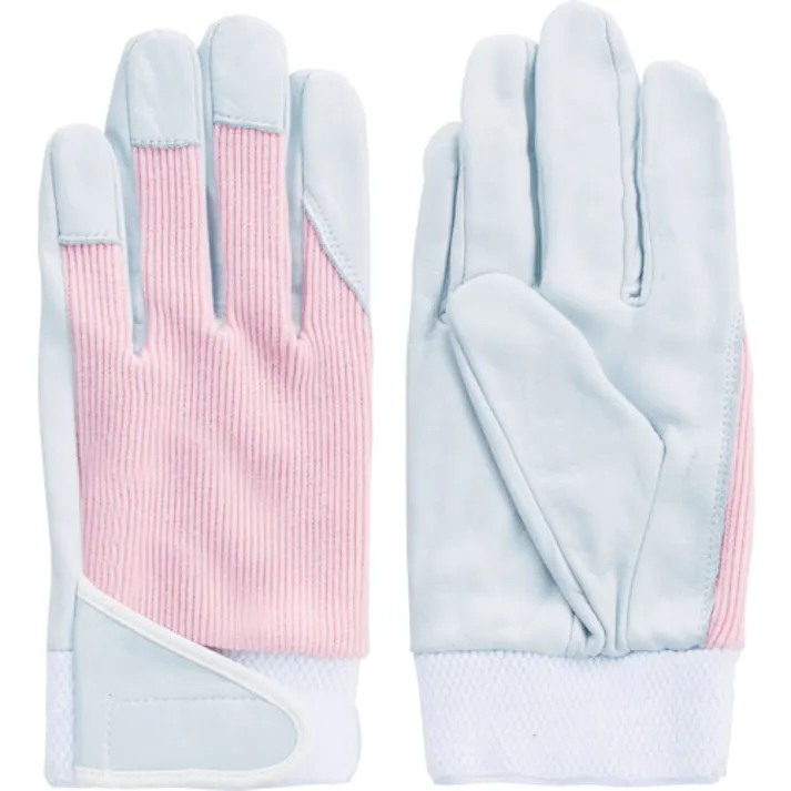 【CAINZ-DASH】富士グローブ 国産牛本革手袋 J-401 M ピンク 5225【別送品】