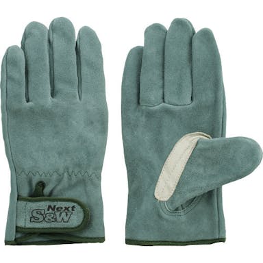 【CAINZ-DASH】富士グローブ 牛床革オイル加工手袋（袖口マジックタイプ）　ＳＮ－３２　Ｌ 5372【別送品】