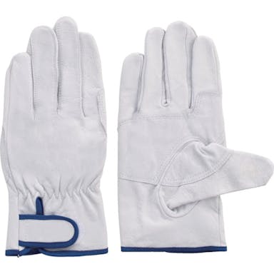 【CAINZ-DASH】富士グローブ 豚本革手袋（袖口マジックタイプ）　ＥＸ－２３３　白　Ｌ　当て付 5913【別送品】