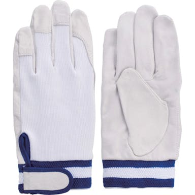 【CAINZ-DASH】富士グローブ 豚本革手袋（袖口マジックタイプ）　ＥＸ－２３４　白　ＬＬ 5968【別送品】