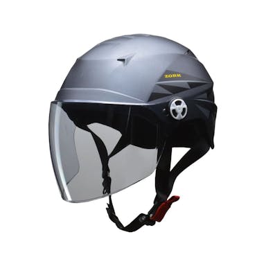 リード工業 ZORK 開閉シールド付きハーフヘルメット スモーキーシルバー(販売終了)