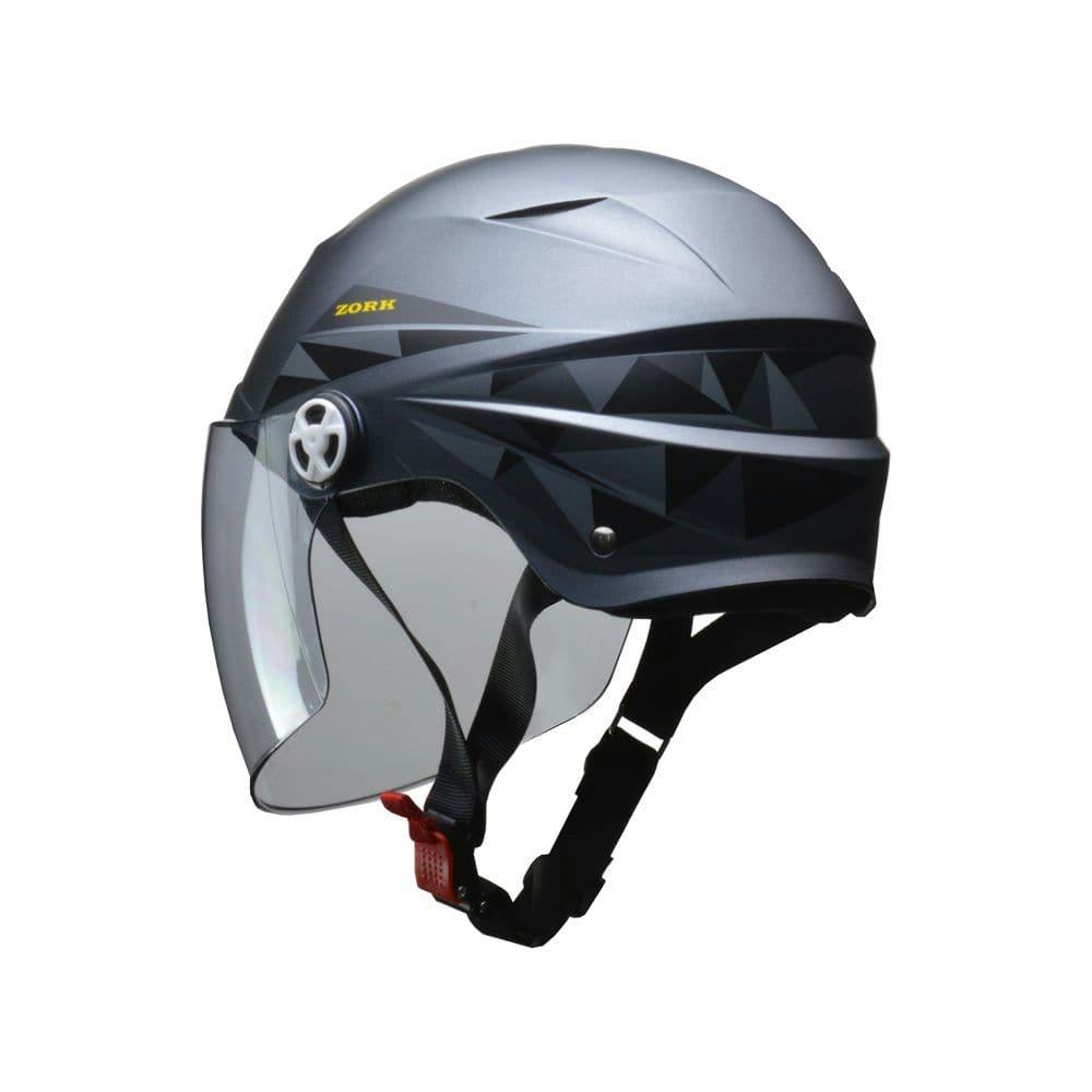 リード工業 ZORK 開閉シールド付きハーフヘルメット スモーキー