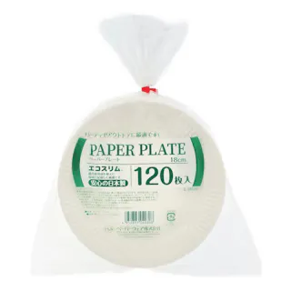 エコスリムペーパープレート 18cm 120枚