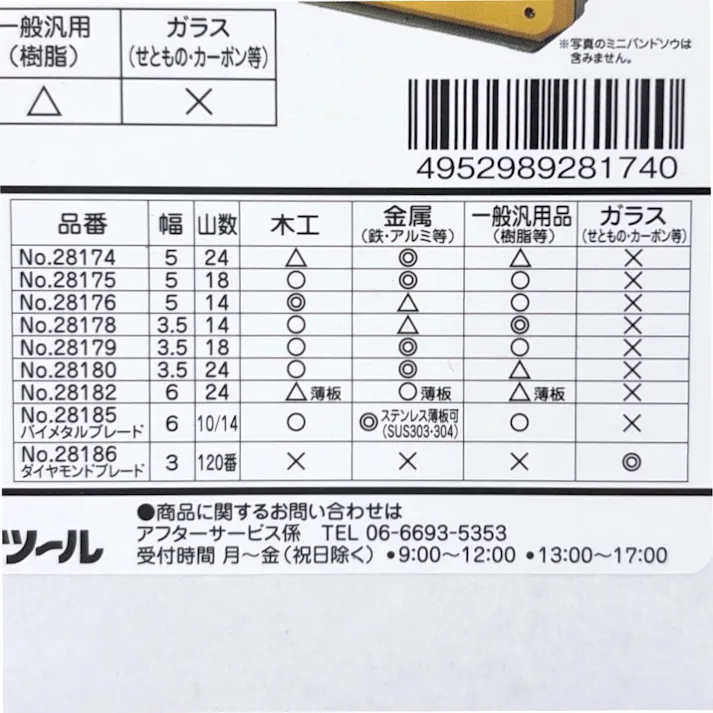 PROXXON バンドソー 幅5mm 24山 No.28174 替刃