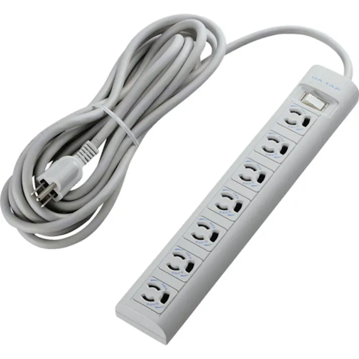 【CAINZ-DASH】エレコム OAタップ 3P 7個口 マグネット 抜け止め 雷ザージ防止 5m T-Y055DA【別送品】