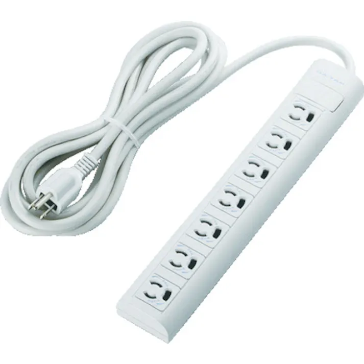 【CAINZ-DASH】エレコム OAタップ 3P 7個口 マグネット 抜け止め 5m T-Y055NDA【別送品】