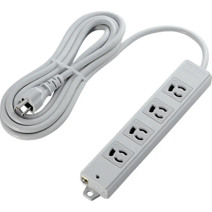 【CAINZ-DASH】エレコム RoHS対応 3P 抜け止 マグネット 4個口 3.0m グレー T-WRM3430LG/RS【別送品】