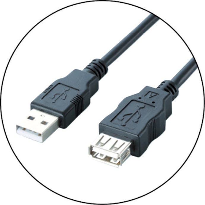 【CAINZ-DASH】エレコム ＥＵＲｏＨＳ指令準拠エコＵＳＢ２．０延長ケーブルブラック U2C-JE10BK【別送品】