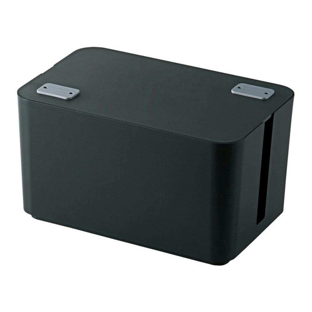 エレコム ケーブル収納ボックス 小 ブラック EKC-BOX002BK | 文房具