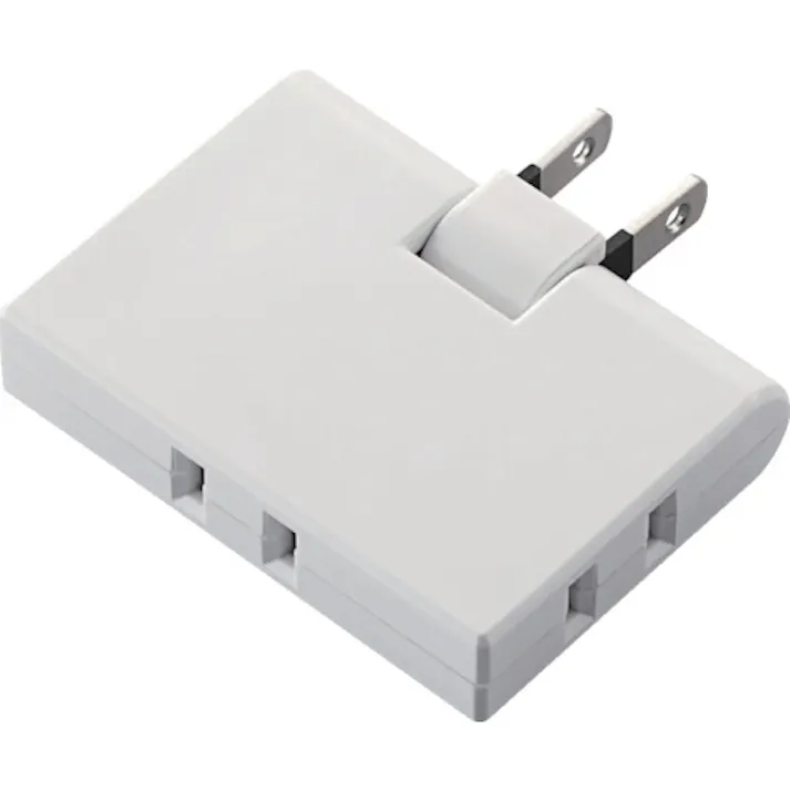 【CAINZ-DASH】エレコム コーナータップ 3個口 ホワイト T-TR03-2300WH【別送品】