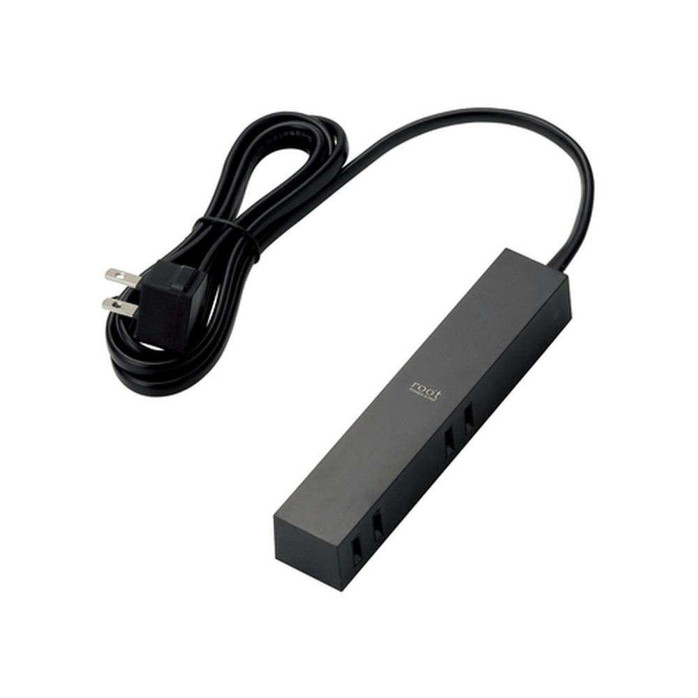 エレコム デザインタップ root(2ピン・4個口) 1.5m ブラック AVT-D3-2415BK 電源ケーブル・延長コード エレコム デザインタップ root(2ピン・4個口) 1.5m ブラック AVT-D3-2415BK 電源ケーブル・延長コード