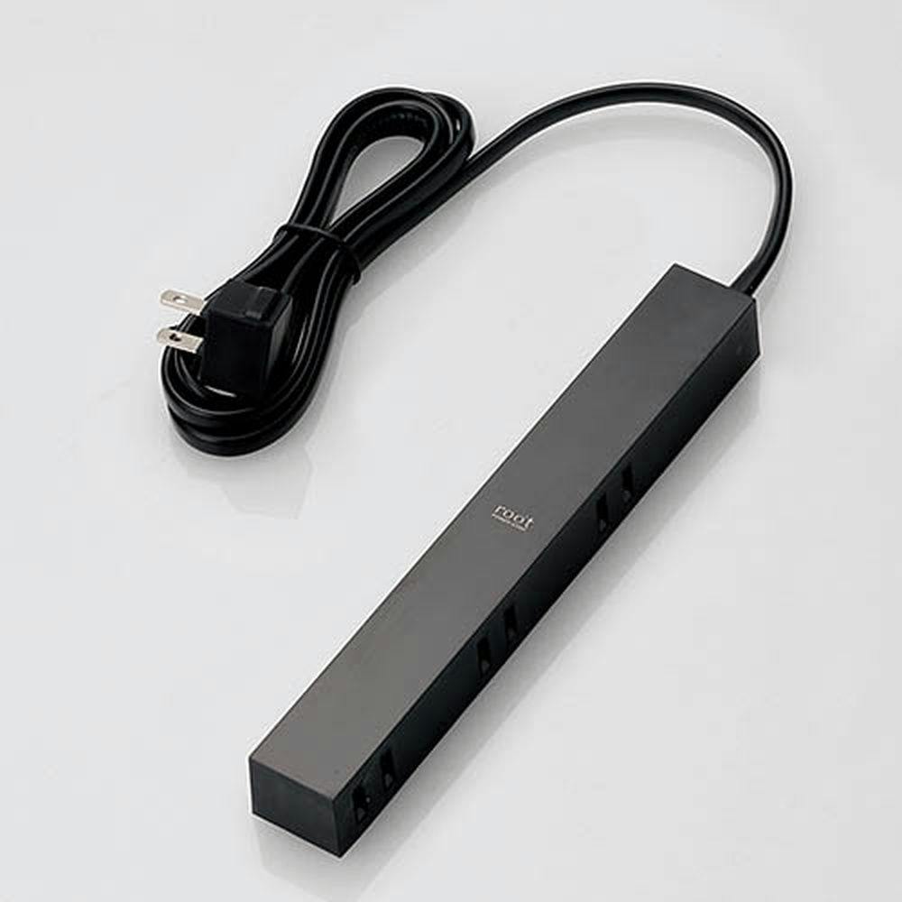 エレコム デザインタップ root(2ピン・6個口) 1.5m ブラック AVT-D3-2615BK 電源ケーブル・延長コード エレコム デザインタップ root(2ピン・6個口) 1.5m ブラック AVT-D3-2615BK 電源ケーブル・延長コード