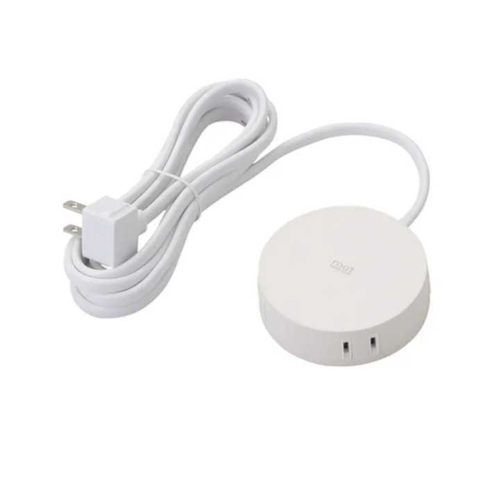 エレコム デザインタップ root(2ピン・4個口・丸型) 2.5m ホワイト AVT-D4-2425WH