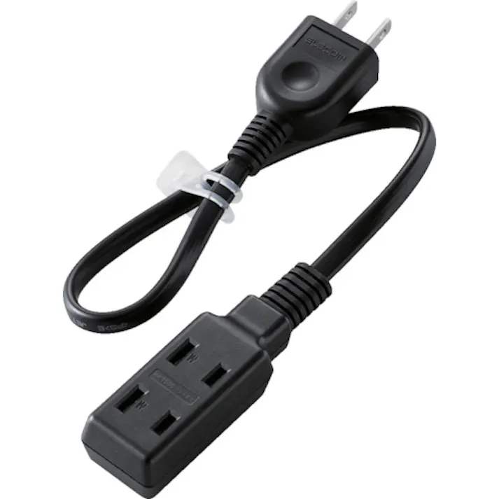 【CAINZ-DASH】エレコム 超小型モバイルタップ 3個口 0.3m ブラック T-M303BK【別送品】