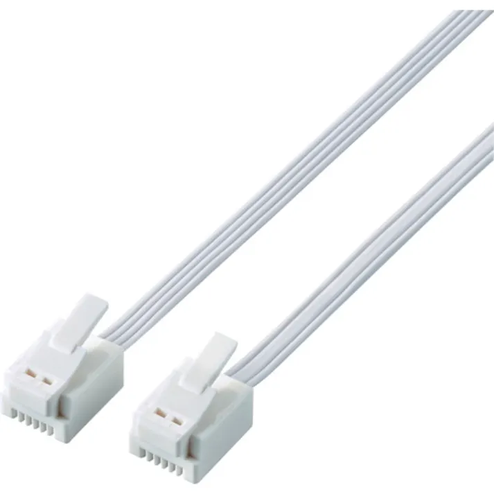 【CAINZ-DASH】エレコム 爪折れ防止モジュラーケーブル 10m ホワイト MJ-T10WH【別送品】