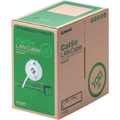 【CAINZ-DASH】エレコム ＥＵ　ＲｏＨＳ指令準拠ＬＡＮケーブル　ＣＡＴ５Ｅ　１００ｍ　ホワイト LD-CT2/WH100/RS【別送品】