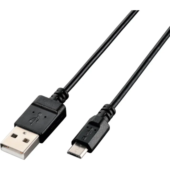 【CAINZ-DASH】エレコム エコUSB2.0ケーブル A-MicroB 0.9m ブラック U2C-JAMB09BK【別送品】