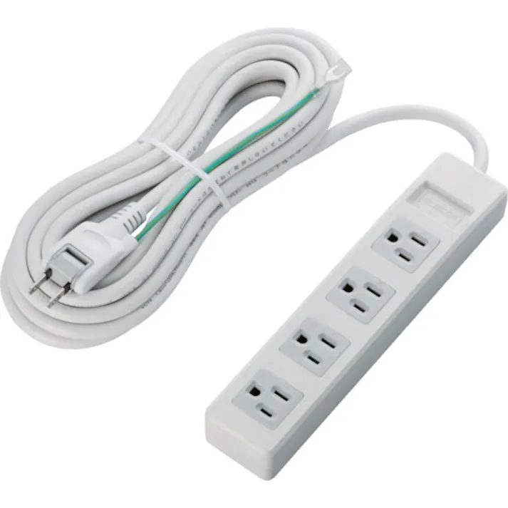 【CAINZ-DASH】エレコム オフィス用タップ RoHs準拠OAタップ 3P 4個口 5m グレー T-T02-3450WH/RS【別送品】