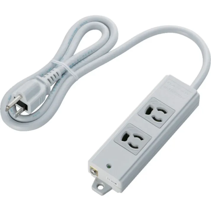 【CAINZ-DASH】エレコム RoHs準拠OAタップ抜け止 3P 2個口 マグネット1mグレー T-WRM3210LG/RS【別送品】