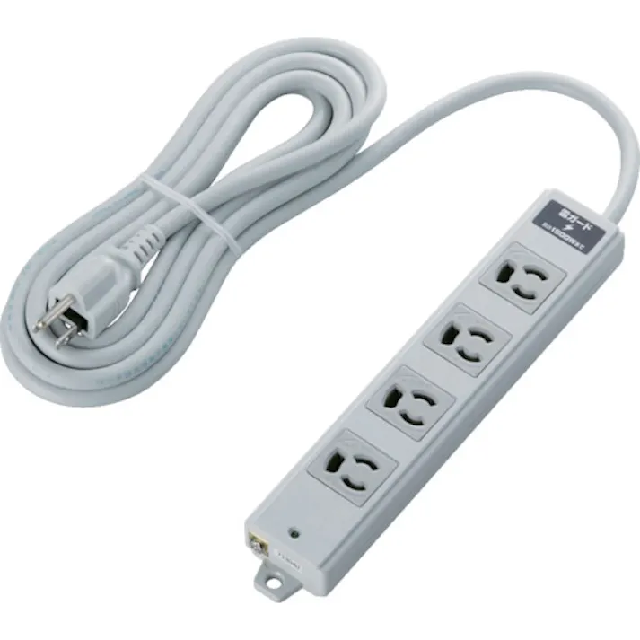 【CAINZ-DASH】エレコム RoHs準拠 抜け止 3P 4個口 雷ガード マグネット 3m グレー T-WRMK3430LG/RS【別送品】