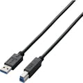 【CAINZ-DASH】エレコム ＵＳＢ３．０ケーブル（Ａ－Ｂ） USB3-AB30BK/RS【別送品】