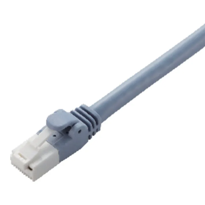 エレコム 爪折れ防止LANケーブル CAT6A用 ブルー 20m