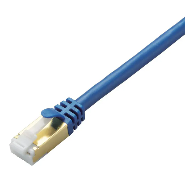 エレコム Cat7W構造爪折れ防止LANケーブル メタリックブルー 3m