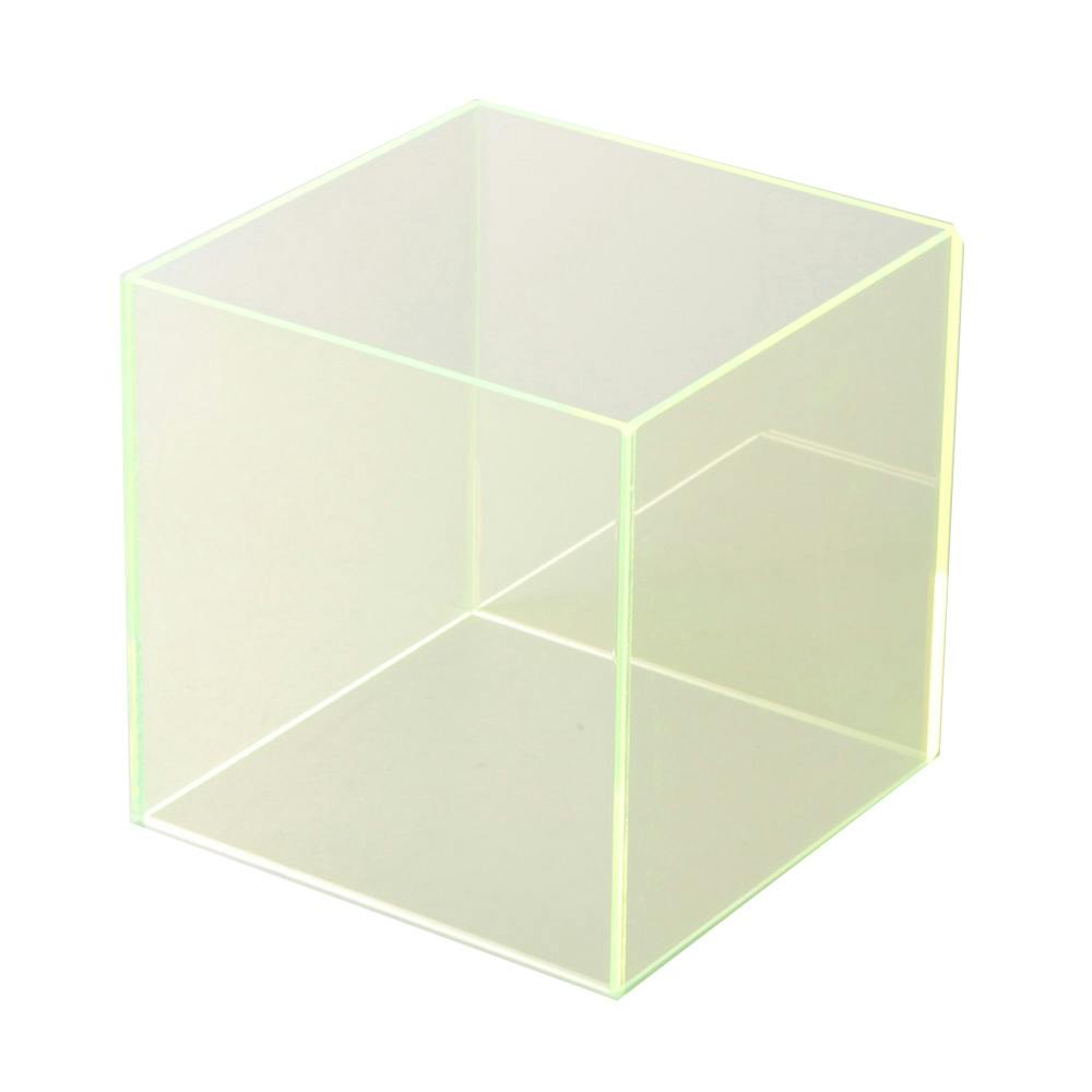 アクリルスクエア 蛍光グリーン 100mm×100mm×100mm 2mm厚 | ペンキ