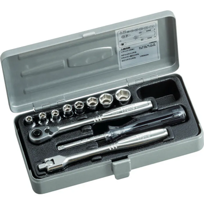 【CAINZ-DASH】TONE ソケットレンチセット 差込角6.35mm 11点セット 1850M【別送品】