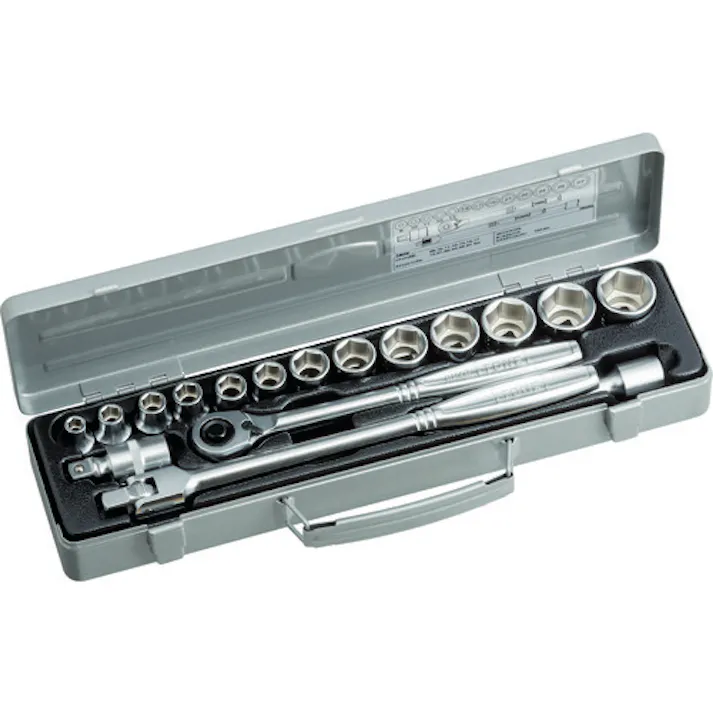 【CAINZ-DASH】TONE ソケットレンチセット 差込角12.7mm 17点セット 6角(8mm~) 750MS【別送品】