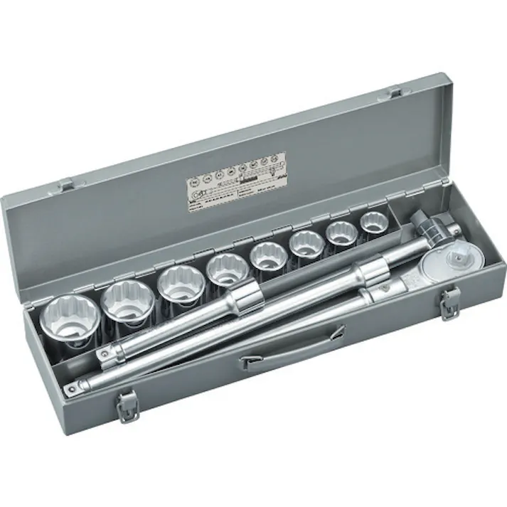 【CAINZ-DASH】TONE ソケットレンチセット ISO 差込角19.0mm 12点セット 12角 200MISO【別送品】