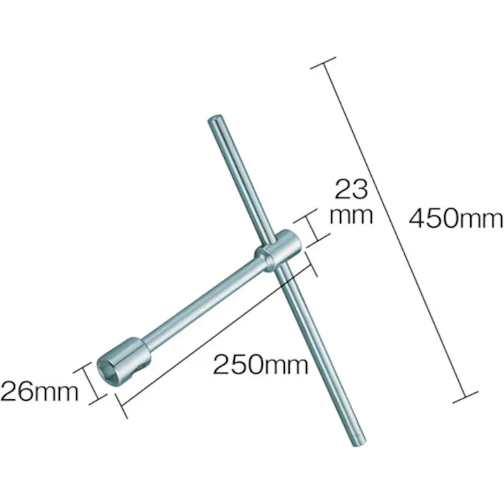 【CAINZ-DASH】TONE 両口ホイルナットレンチ 対辺寸法23×26 HW-2326【別送品】