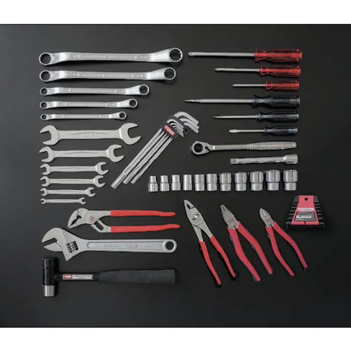 【CAINZ-DASH】TONE 整備用工具セット ツールセット(メンテナンス用) 奥行220×高さ220mm セット内容46点 700S【別送品】