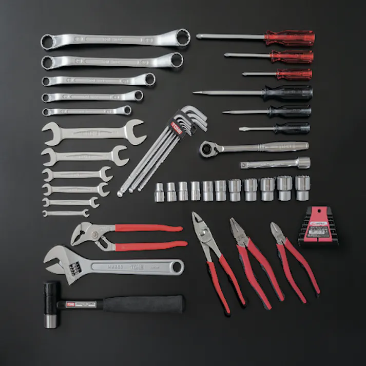 【CAINZ-DASH】TONE 整備用工具セット ツールセット(メンテナンス用) 奥行220×高さ220mm セット内容46点 700S【別送品】