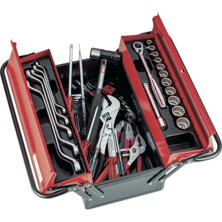 【CAINZ-DASH】TONE 整備用工具セット ツールセット(メンテナンス用) 奥行220×高さ220mm セット内容46点 700S【別送品】