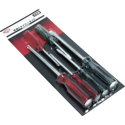 TONE 貫通ドライバーセット 6pcs KD6 樹脂柄ドライバー TONE 貫通ドライバーセット 6pcs KD6 樹脂柄ドライバー