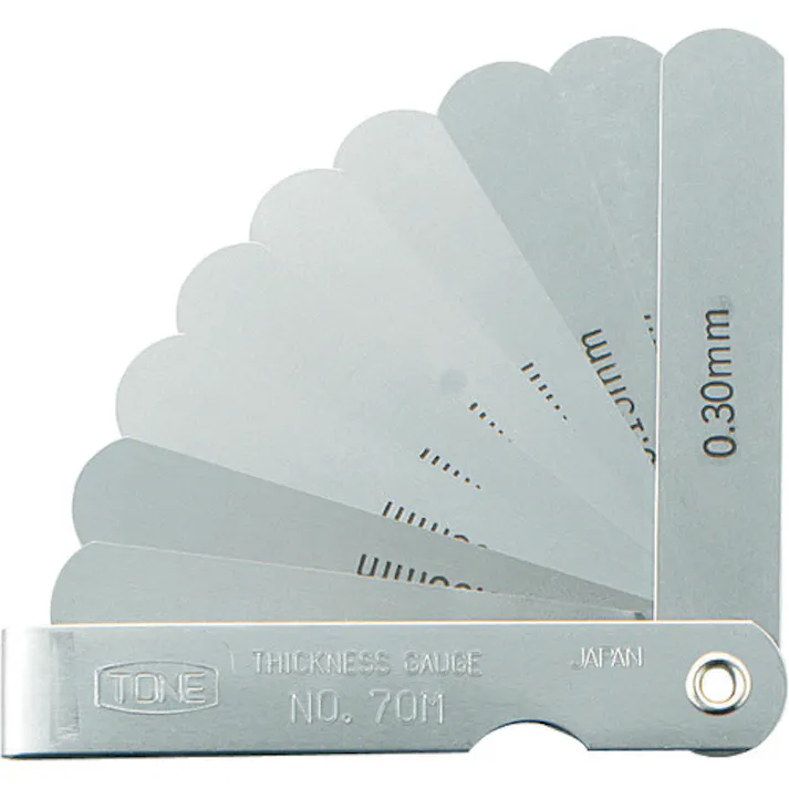 【CAINZ-DASH】TONE シクネスゲージ 9枚組 リーフ形状A 長さ61mm 70M【別送品】