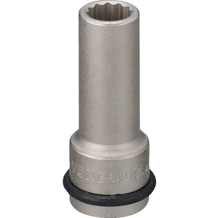 【CAINZ-DASH】TONE インパクト用ソケット(自動車整備用) ヘッドボルトフライホイルソケット 19mm 6AD-19L【別送品】