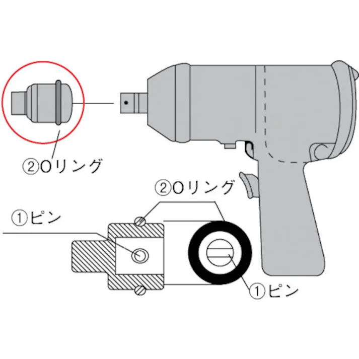 【CAINZ-DASH】TONE インパクト用ピン 5.5X44L (1Pk(袋)=10個入) PIN5544S【別送品】