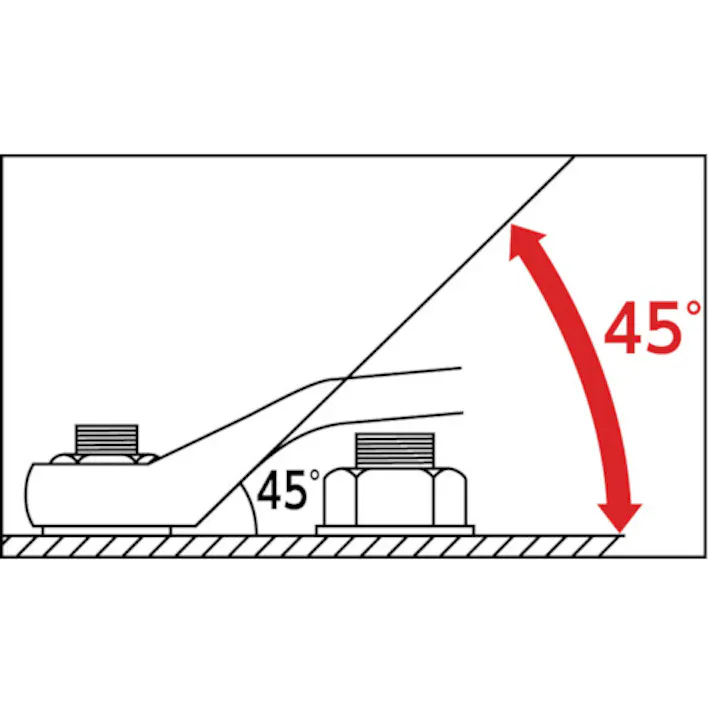【CAINZ-DASH】TONE ロングめがねレンチ(45°) 8X10mm M45-0810【別送品】
