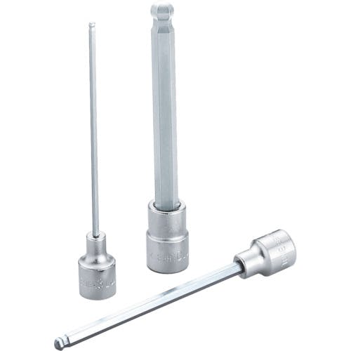 TONE ロングボールポイントヘキサゴンソケット 対辺寸法3mm 差込角9.5mm 長さ98mm 3BH-03L ヘキサゴンソケット TONE ロングボールポイントヘキサゴンソケット 対辺寸法3mm 差込角9.5mm 長さ98mm 3BH-03L ヘキサゴンソケット