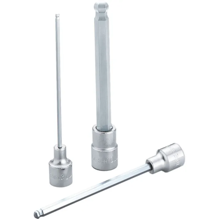 【CAINZ-DASH】TONE ロングボールポイントヘキサゴンソケット 対辺寸法6mm 差込角9.5mm 長さ98mm 3BH-06L【別送品】