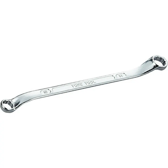 【CAINZ-DASH】TONE 両口ロングメカニックめがねレンチ(45°×10°) 対辺寸法22×24mm 全長323mm M44-2224【別送品】