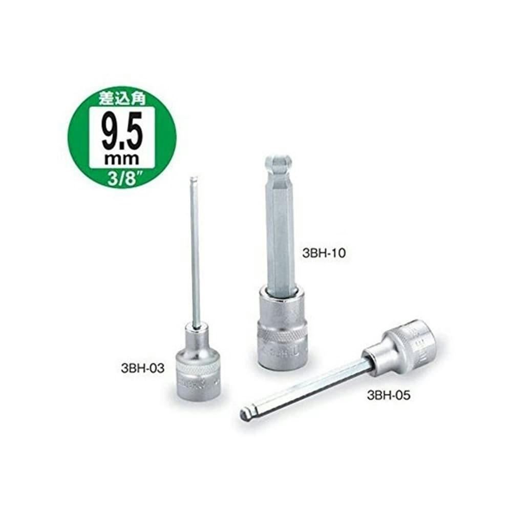 TONE トネ ヘキサゴンソケット 差込角9.5mm 対辺寸法10mm 3BH-10HP