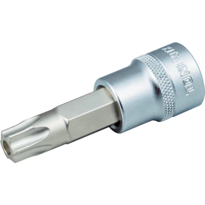 【CAINZ-DASH】TONE ヘックスローブソケット トルクスソケット(いじり防止タイプ) T45 差込角9.5mm 先端寸法7.77mm 3TX-T45H【別送品】