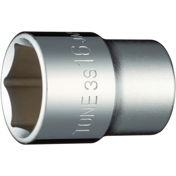 【CAINZ-DASH】TONE ソケット(6角) 対辺寸法16mm 全長29mm 3S-16【別送品】