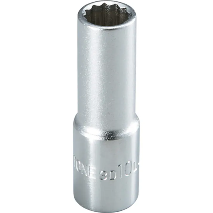 【CAINZ-DASH】TONE ディープソケット(12角) 対辺寸法21mm 全長64mm 3D-21L【別送品】